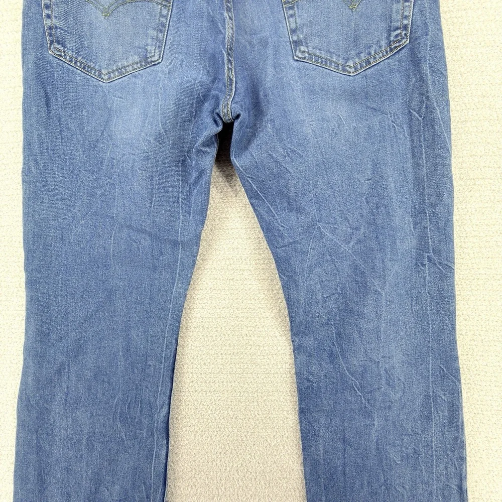 Levi's 527 Jeans Mens 36x32 Slim Bootcut Stretch Whiskered Western Cowboy Denim